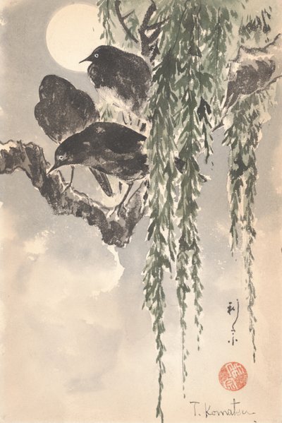 Three crows by Japanese School